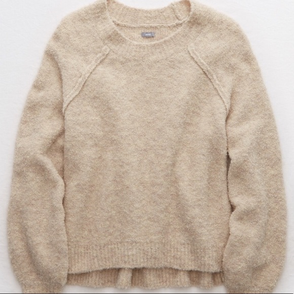 American eagle oatmeal sweater NWT